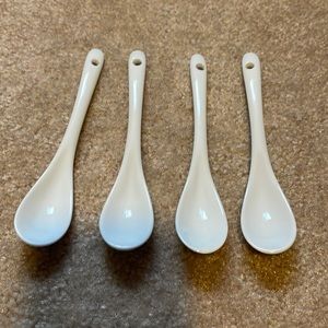 4 small spoons for appetizer dips sort of thing